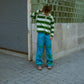 Green Striped Sweater Full Set LIMITED