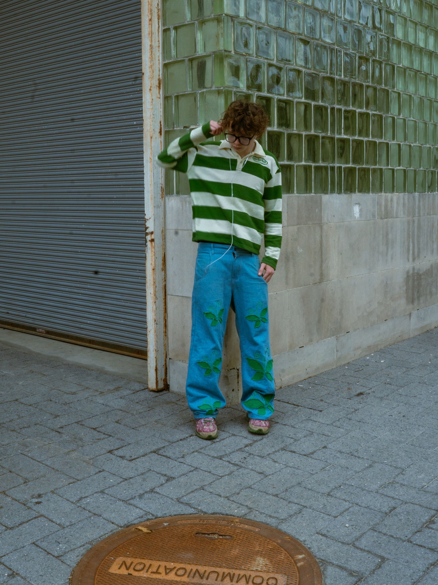 Green Striped Sweater Full Set LIMITED
