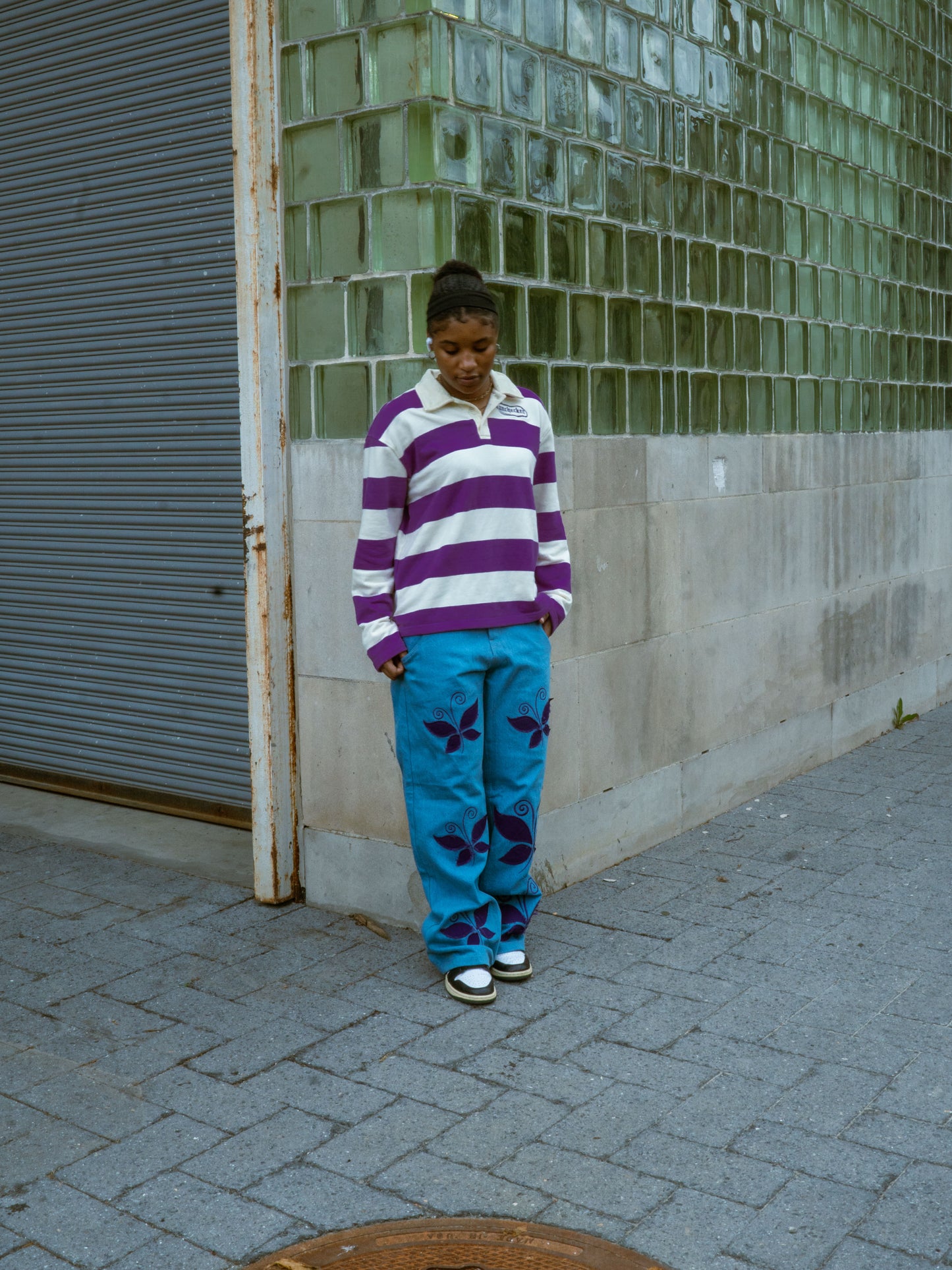 Purple Striped Sweater Full Set LIMITED